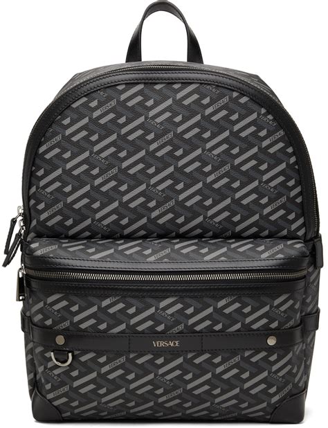 versace gray backpack|Versace backpack price.